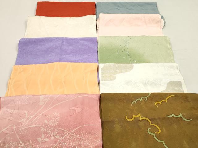 平和屋着物★和装小物 帯揚げ10枚セット 丹後ちりめん 正絹 逸品 DABJ2165xg