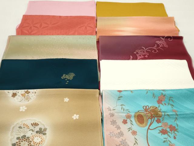 平和屋着物★和装小物 帯揚げ10枚セット 丹後ちりめん 正絹 逸品 DABJ2236xg