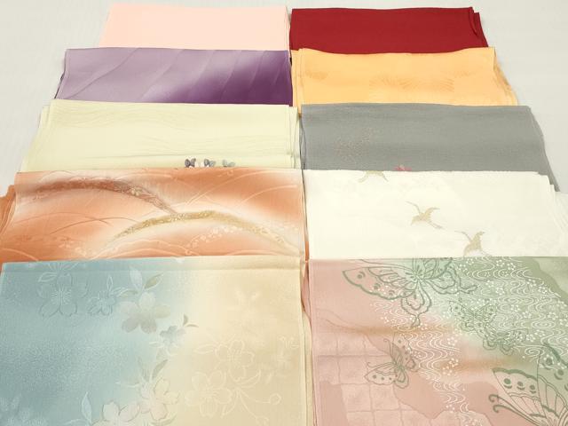 平和屋着物★和装小物 帯揚げ10枚セット 丹後ちりめん 正絹 逸品 DABJ2238xg
