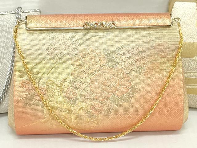 平和屋着物▼和装小物 和装バッグまとめて3点 ハンドバッグ クラッチ 佐賀錦 花車文 御所車草花文 金銀糸 逸品 DABJ2361xg