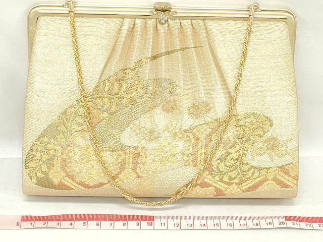 平和屋着物▼和装小物 和装バッグまとめて3点 ハンドバッグ クラッチ 佐賀錦 正倉院花文 道長花文 金糸 逸品 DABJ2364xg
