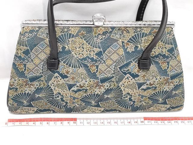 平和屋着物▼和装小物 和装バッグまとめて3点 ハンドバッグ クラッチ 亀甲花文 吉祥舞扇花文 逸品 DABJ2372xg