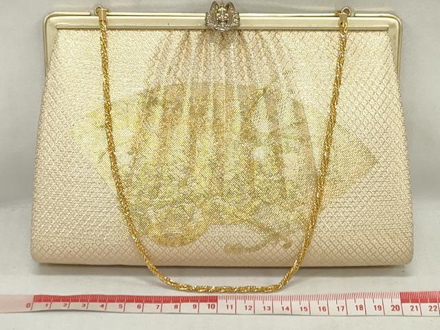 平和屋着物▼和装小物 和装バッグまとめて3点 ハンドバッグ クラッチ 佐賀錦 地紙花車文 舞桜 亀甲文 金銀糸 逸品 DABJ2404xg