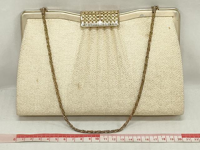 平和屋着物▼和装小物 和装バッグまとめて3点 ハンドバッグ クラッチ 佐賀錦 紗綾形 立波文 霞文 金銀糸 逸品 DABJ2406xg