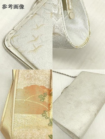 平和屋着物▼和装小物 和装バッグまとめて3点 ハンドバッグ クラッチ 佐賀錦 草花文 飛鶴文 立波芝草文 金銀糸 逸品 DABJ2420xg