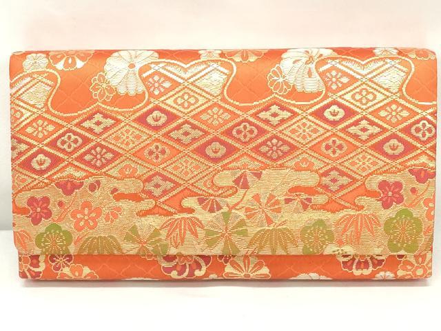 平和屋着物▼和装小物 和装バッグまとめて4点 ハンドバッグ クラッチ 佐賀錦 草花文 花菱文 露芝文 金銀糸 逸品 DABJ2424xg