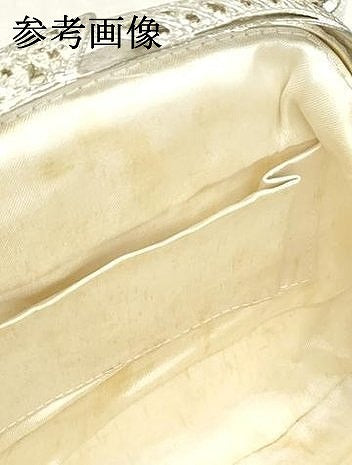 平和屋着物▼和装小物 和装バッグまとめて3点 ハンドバッグ ビーズバッグ 総ビーズ 草花文 白色 逸品 DABJ2440xg