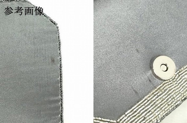 平和屋着物▼和装小物 和装バッグまとめて3点 ハンドバッグ ビーズバッグ ポシェット 総ビーズ ラインストーン 黒色 逸品 DABJ2444xg