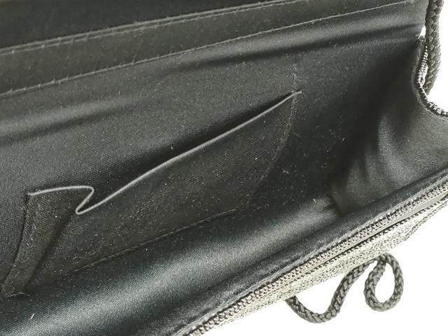平和屋着物▼和装小物 和装バッグまとめて3点 ハンドバッグ ビーズバッグ ポシェット 総ビーズ ラインストーン 黒色 逸品 DABJ2444xg