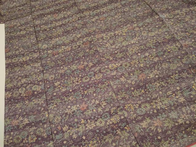 平和屋着物■上質な小紋 横段花文 正絹 逸品 DABJ2523ya