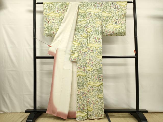 平和屋着物■上質な小紋 舞葉文 正絹 逸品 DABJ2536ya