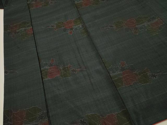 平和屋着物■本場大島紬 草葉文 正絹 逸品 DABJ2543ya