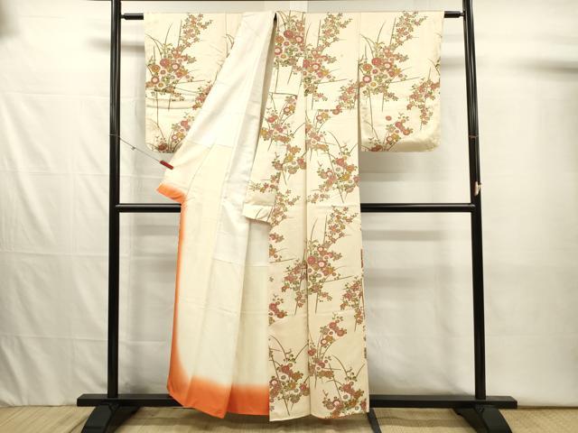平和屋着物■訪問着 枝花文 正絹 逸品 DABJ2546ya