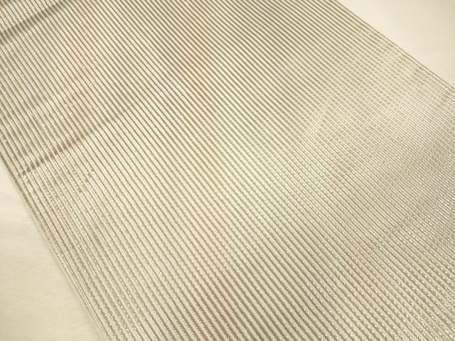 平和屋着物◎全通柄袋帯 霞間道 プラチナ 染の柳流 正絹 逸品 DABJ2616ya