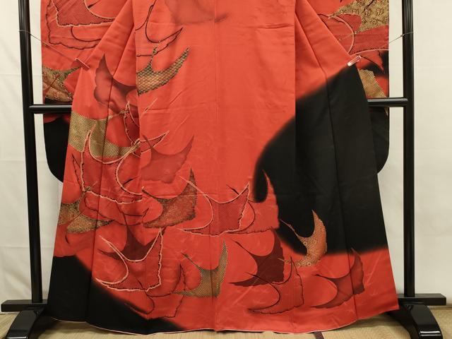 平和屋着物■豪華振袖 駒刺繍 群鶴文 暈し染め 金彩 正絹 逸品 DABJ2635ya