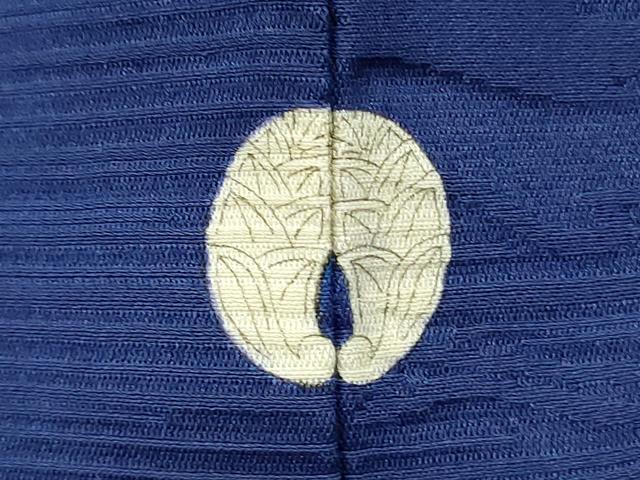 平和屋着物■上質な色無地 霞地紋 深縹色 正絹 逸品 DABJ2636ya