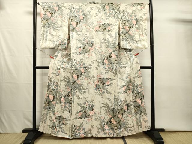 平和屋着物■上質な小紋 花鼓文 金彩 正絹 逸品 DABJ2647ya