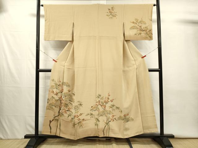 平和屋着物■訪問着 松竹梅 暈し染め 正絹 逸品 DABJ2648ya