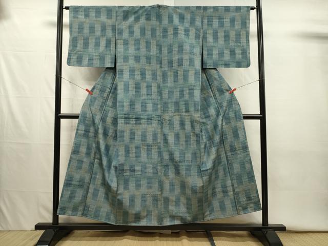 平和屋着物■上質な紬 抽象文様 正絹 逸品 未使用 DABJ2651ya