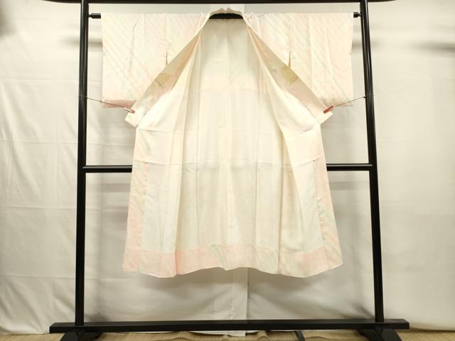 平和屋着物■長襦袢 袷 斜縞 暈し染め 正絹 逸品 DABJ2711ya