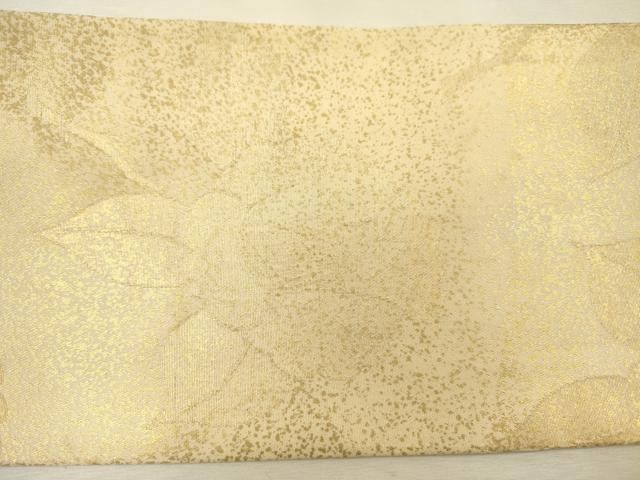 平和屋着物◎全通柄九寸名古屋帯 草花文 金彩 正絹 逸品 DABJ2739ya
