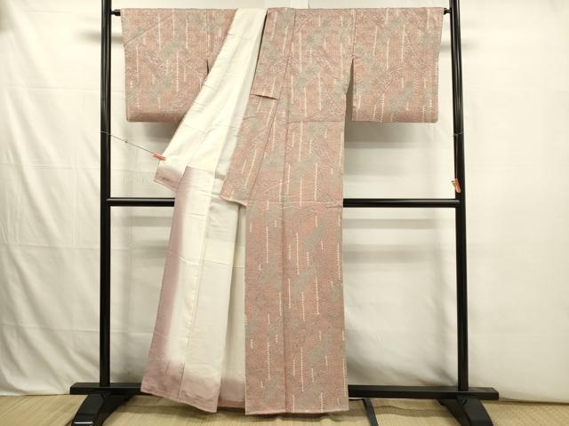 平和屋着物■上質な小紋 総絞り 幾何学文 正絹 逸品 DABJ2753ya