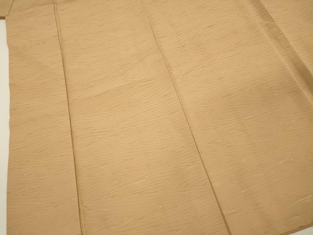 平和屋着物■上質な色無地 抽象地紋 伽羅色 正絹 逸品 DABJ2773ya