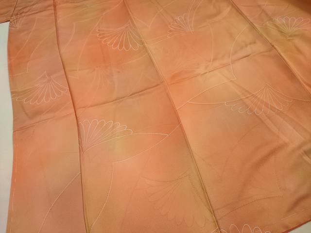 平和屋着物■上質な小紋 抽象花文 暈し染め 正絹 逸品 DABJ2802ya
