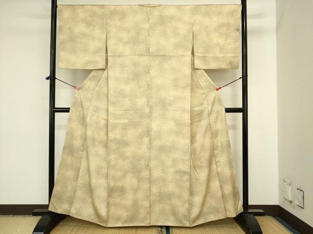 平和屋着物■上質な小紋 石畳文 暈し染め 正絹 逸品 DABJ2825ya