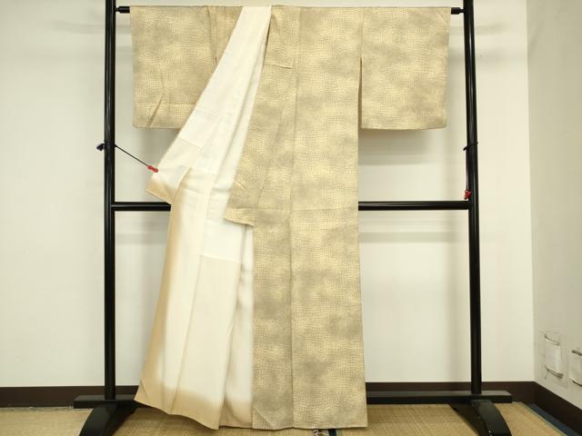 平和屋着物■上質な小紋 石畳文 暈し染め 正絹 逸品 DABJ2825ya