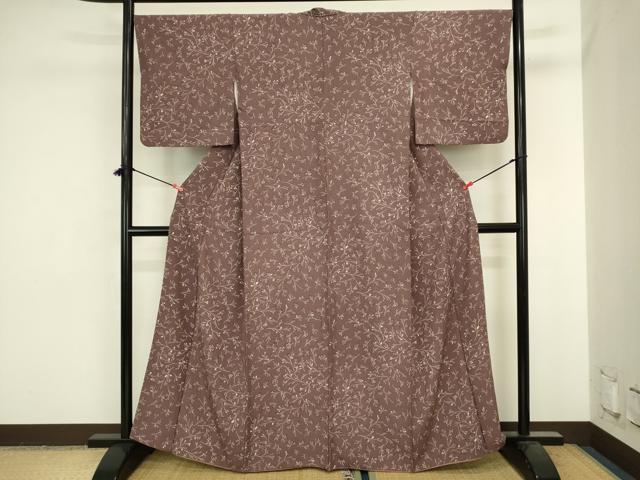 平和屋着物■上質な小紋 枝花文 暈し染め 正絹 逸品 DABJ2830ya