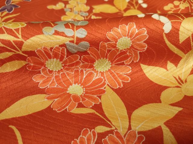 平和屋着物■小振袖 二尺袖 草花文 やまと誂製 正絹 逸品 DABJ2837ya