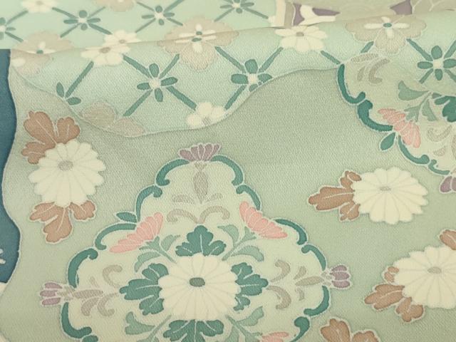 平和屋着物■訪問着 友禅 道長鳳凰花文 正絹 逸品 DABJ2840ya