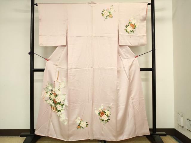 平和屋着物■訪問着 友禅 花籠文 正絹 逸品 DABJ2847ya