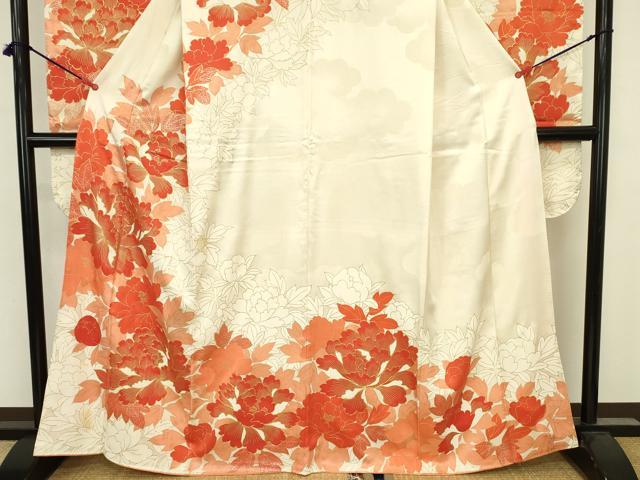 平和屋着物■豪華振袖 駒刺繍 牡丹 金彩 正絹 逸品 DABJ2859ya