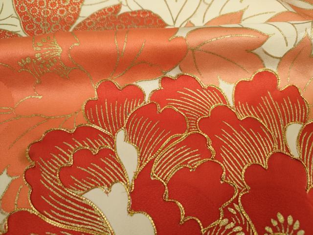 平和屋着物■豪華振袖 駒刺繍 牡丹 金彩 正絹 逸品 DABJ2859ya