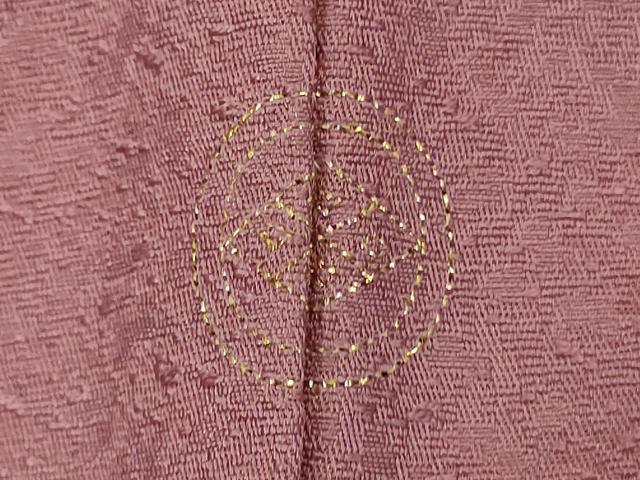平和屋着物■上質な色無地 霞地紋 浅蘇芳色 正絹 逸品 DABJ2864ya