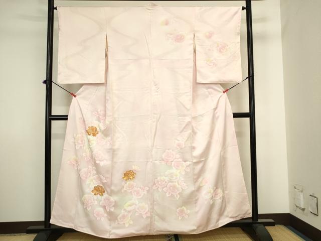 平和屋着物■訪問着 駒刺繍 草花文 暈し染め 正絹 逸品 DABJ2877ya
