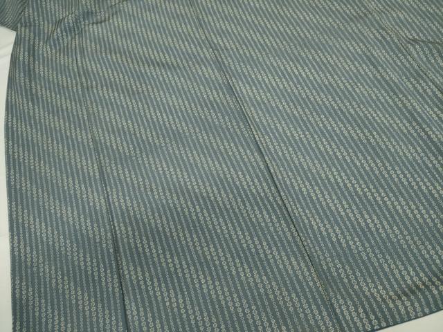 平和屋着物■上質な小紋 斜縞花文 正絹 逸品 DABJ2885ya