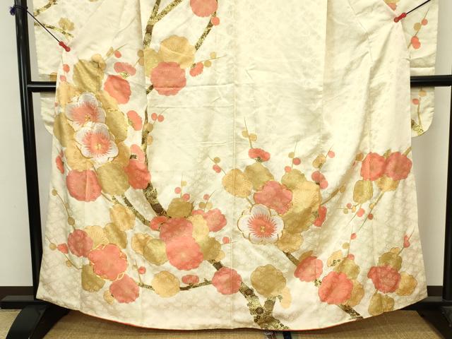 平和屋着物■豪華振袖 駒刺繍 枝梅文 金彩 正絹 逸品 DABJ2887ya