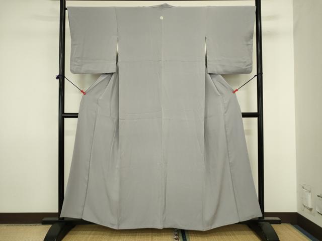 平和屋着物■上質な色無地 桔梗鼠色 正絹 逸品 DABJ2893ya