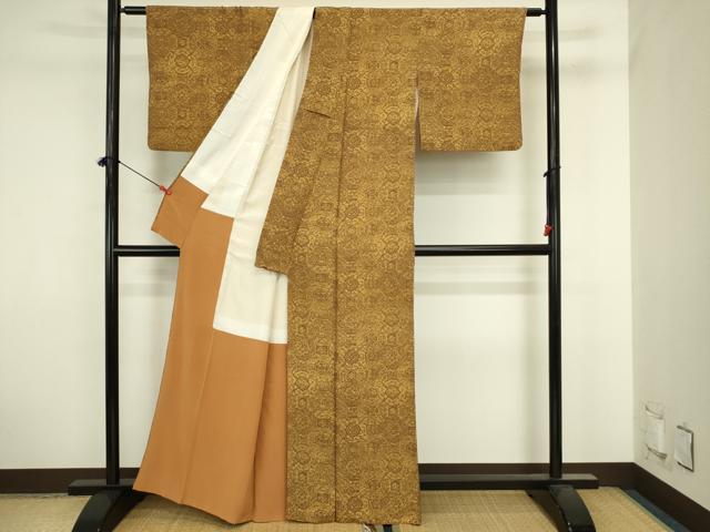 平和屋着物■上質な小紋 抽象花文 正絹 逸品 DABJ2903ya