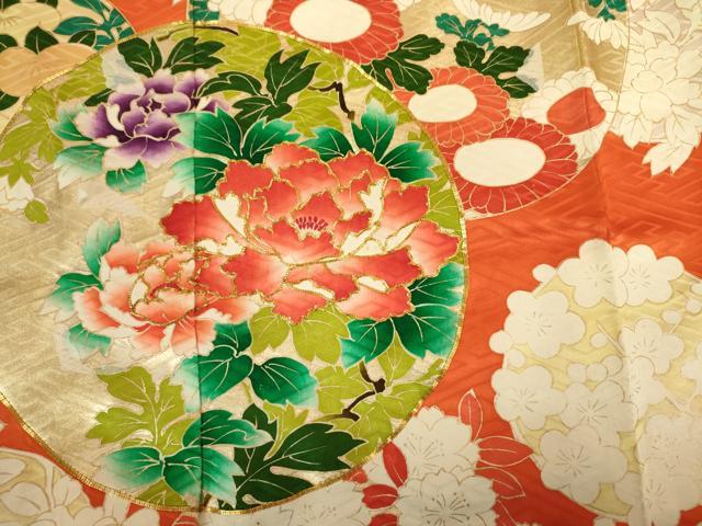 平和屋着物■豪華振袖 駒刺繍 草花丸文 金彩 三越扱い 正絹 逸品 DABJ2909ya