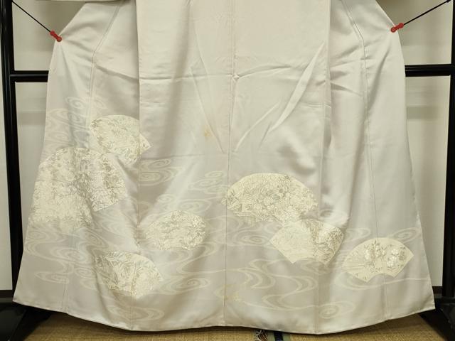 平和屋着物■豪華色留袖 刺繍 地紙風景花文 正絹 逸品 DABJ2917ya