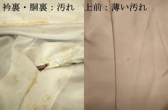 平和屋着物■上質な小紋 作家物 本草木染 菱尽くし地紋 暈し染め 正絹 逸品 DABJ2918ya