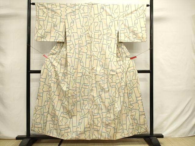 平和屋着物■本場大島紬 7マルキ 幾何学文 正絹 逸品 DABJ2922ya