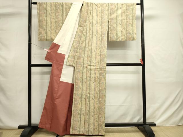 平和屋着物■上質な紬 花間道 正絹 逸品 DABJ2924ya