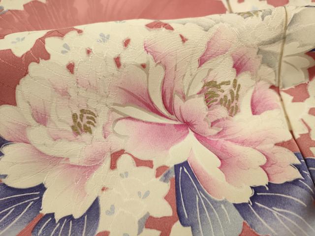 平和屋着物■豪華振袖 草花文 牡丹 暈し染め 金彩 正絹 逸品 DABJ2941ya