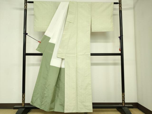 平和屋着物■上質な紬 菱尽くし 正絹 逸品 DABJ2956ya