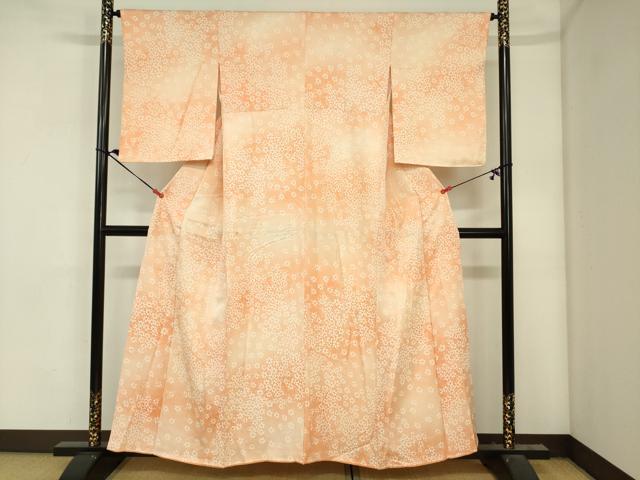 平和屋着物■上質な小紋 舞花文 暈し染め 正絹 逸品 DABJ2961ya